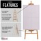 U.S. Art Supply 56&#x22; High Medium A-Frame Wood Easel, Lyre Style Studio - Artists Floor Stand, Sturdy Beechwood, Adjustable Height 43&#x22; Canvas, Painting